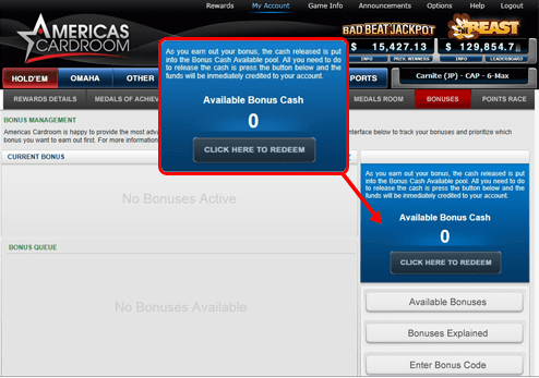 Americas cardroom slots do not pay