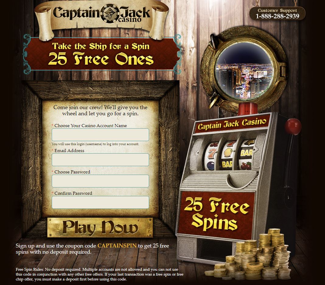 Captain jack casino free chip